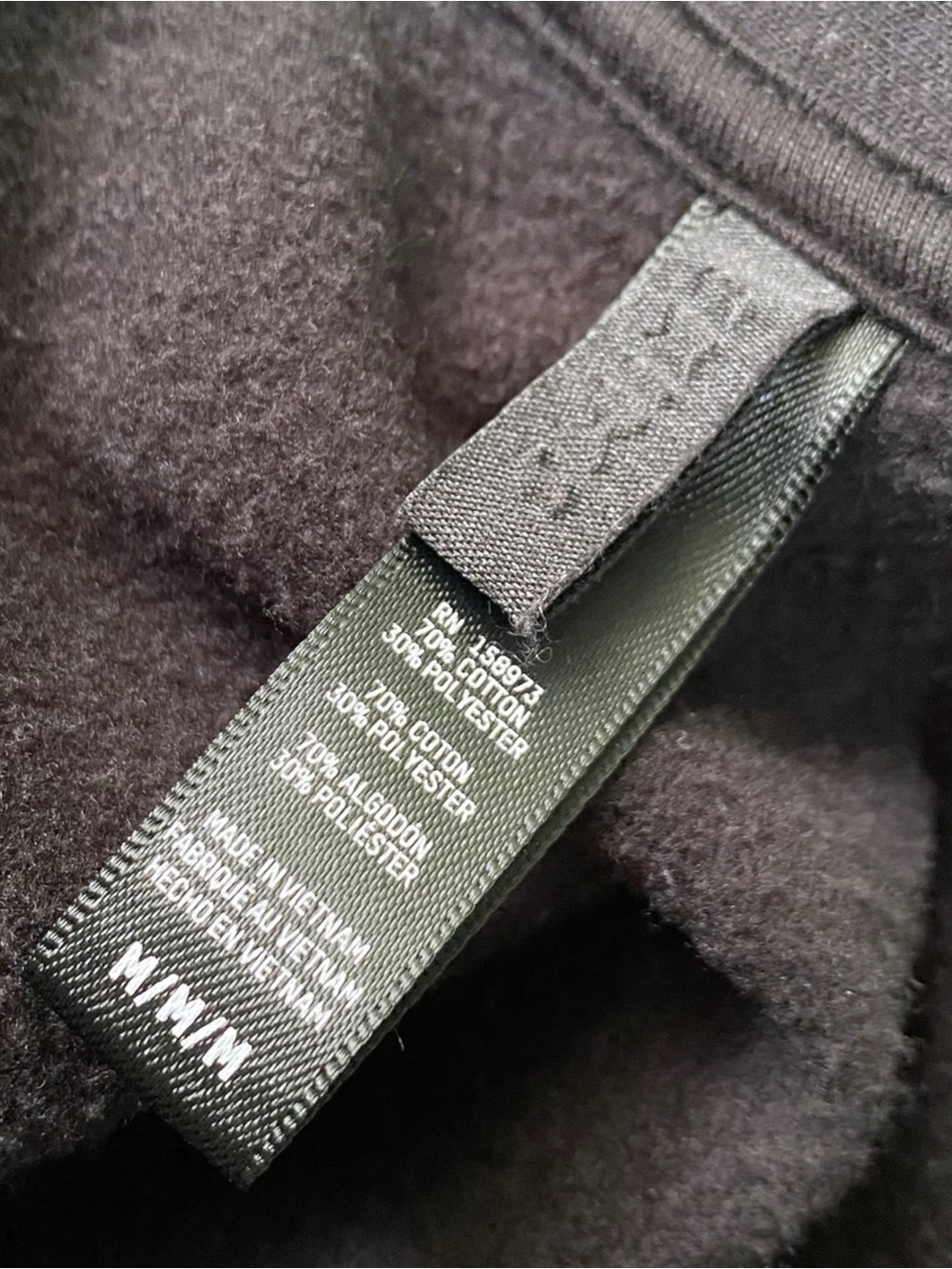 Skims Oversized Half Zip Fleece Lined Pullover Sweatshirt Womens M Black - Picture 5 of 5